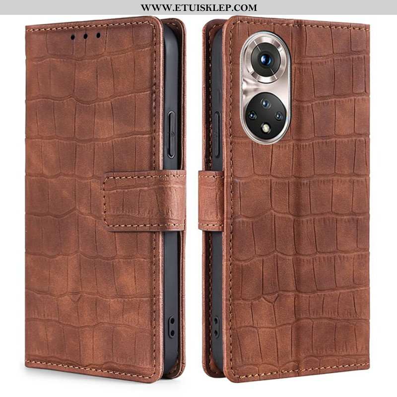 Etui Folio do Honor 50 Pro Krokodyl Pro Skin Touch